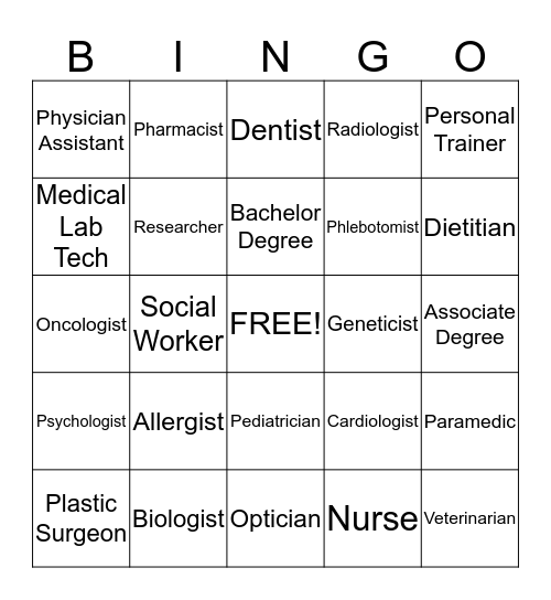 Career Portals Bing Bingo Card