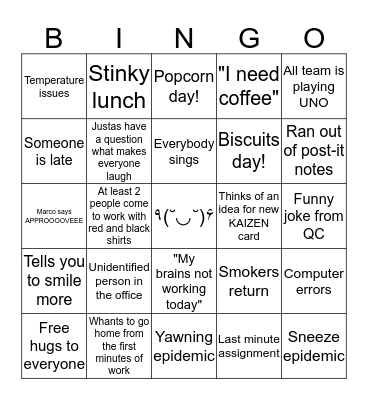SAY BINGO (✿◠‿◠)  Bingo Card