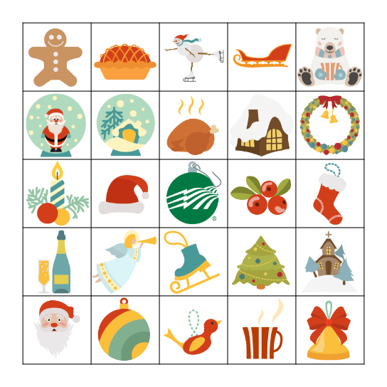 AIEC Christmas Bingo Card