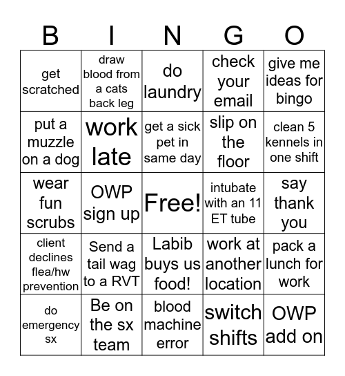 12/2 Vet bingo  Bingo Card