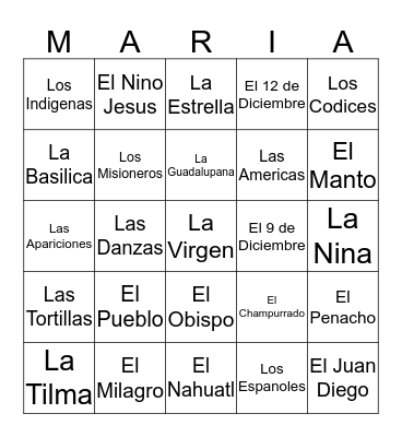 LOTERIA Bingo Card