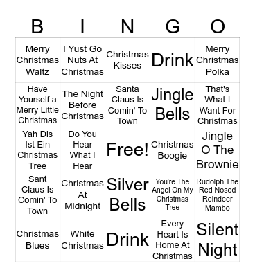 Christmas Kisses Album Bingo Card