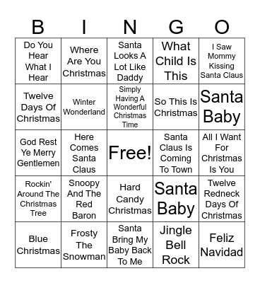Christmas Bingo (LS CD) Bingo Card