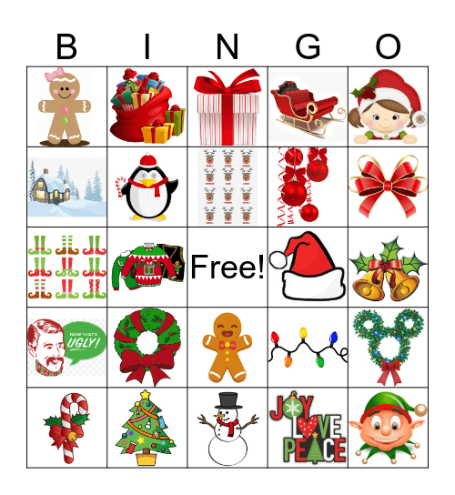 Holiday Bingo Card
