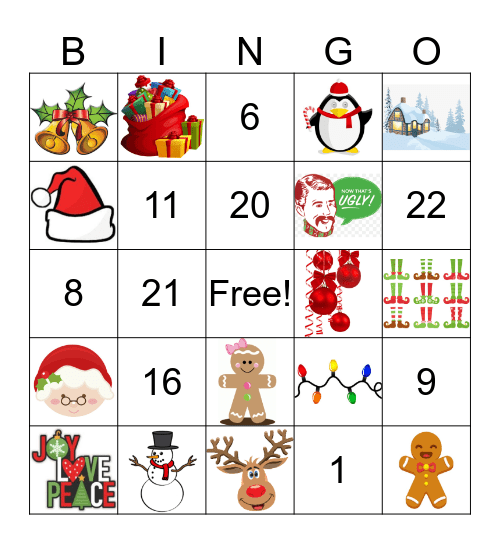 Holiday Bingo Card