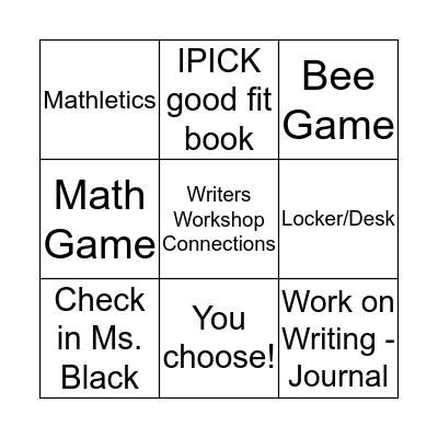 My Grade 3 Class!  Bingo Card