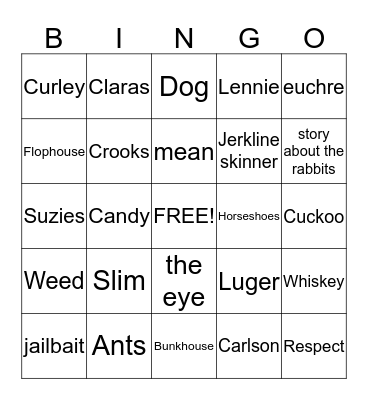 OMAM Bingo Card