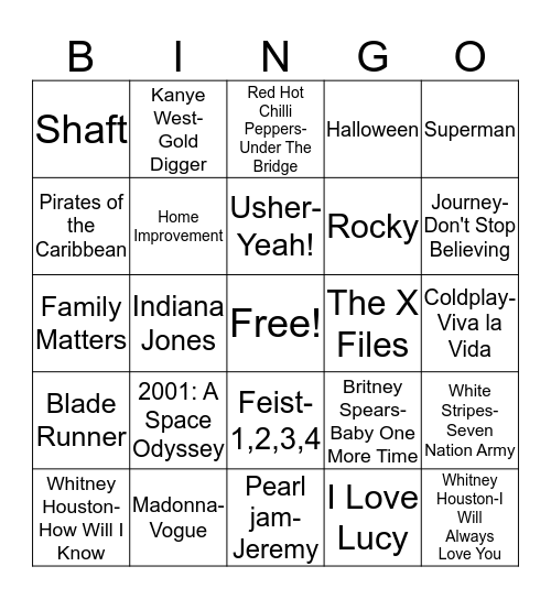 Total-Quiz.com Presents Radio Bingo: Coverall Bingo Card