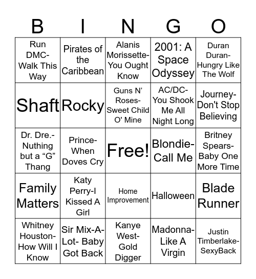 Total-Quiz.com Presents Radio Bingo: Coverall Bingo Card