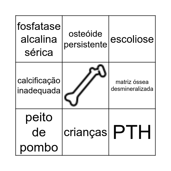 Raquitismo e Osteomalácias Bingo Card