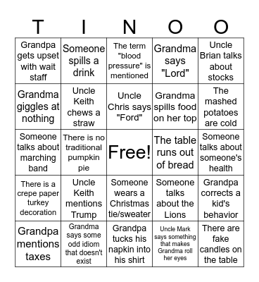 Hepp Family Bingo Card