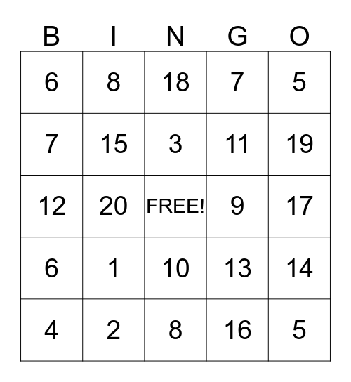 ELKHORN VALLEY SCHOOL Bingo Card