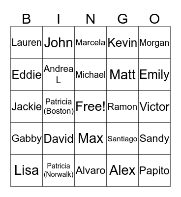Thanksgiving Bingo Card