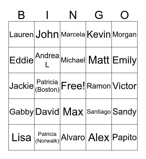 Thanksgiving Bingo Card