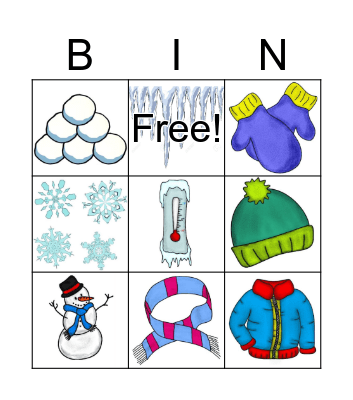 Winter Bingo Card