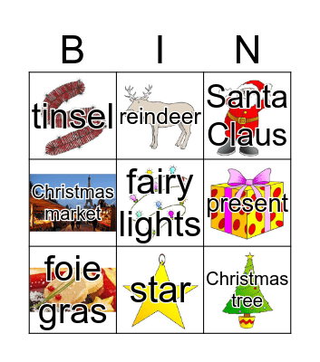 Christmas Day Bingo Card