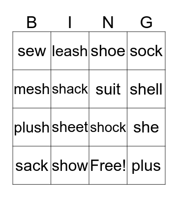 What sound am I? Bingo Card
