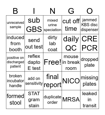 BWH Micro 2018 Bingo Card