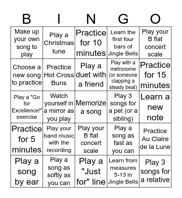 Band Bingo Card