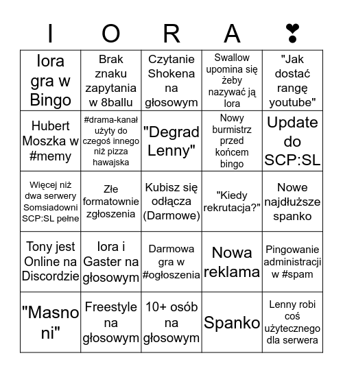 Somsiadownia Bingo Card