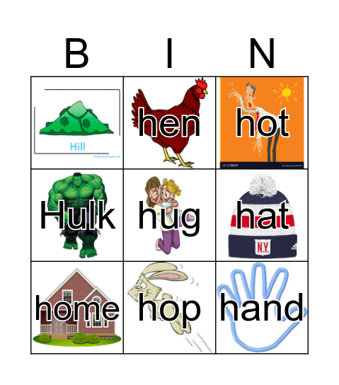 /h/ Bingo Card