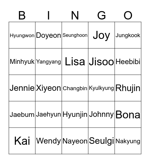Jeffy's Bingo Card