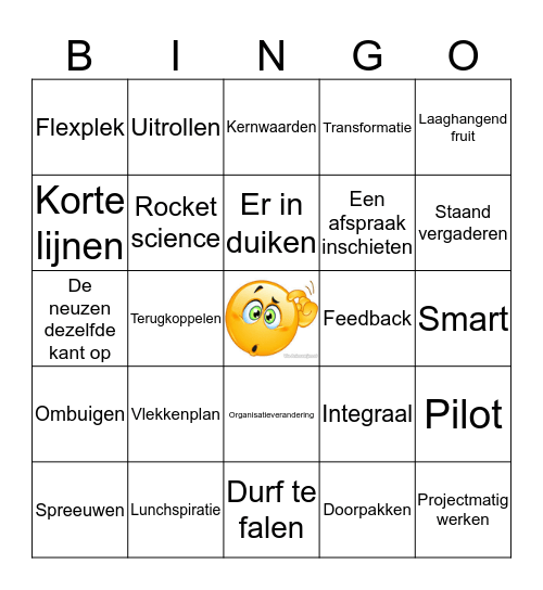 Ga lekker in je eigen kracht staan Bingo Card