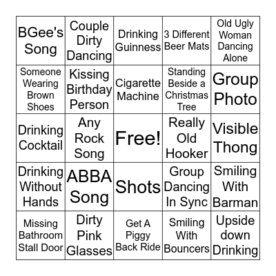 Jessica & Michaela's Birthday Bingo Card Bingo Card