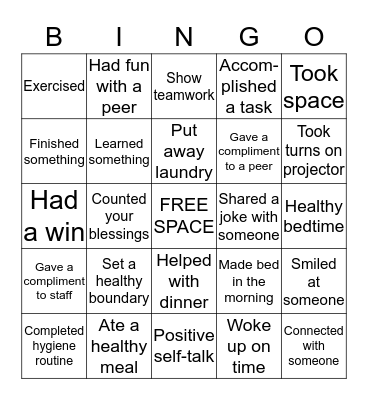 Squirrel Bingo Card