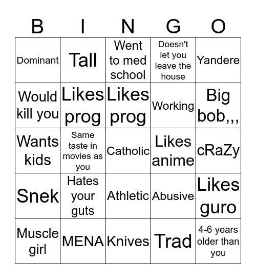 Shrommcore gf Bingo Card