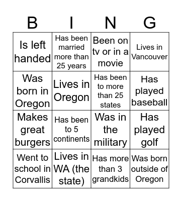 Bingo Card