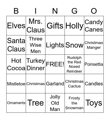 People Care Bingo Card