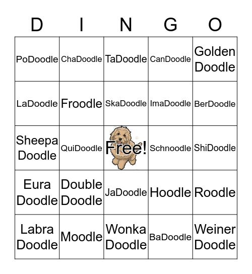Doodle Bingo AKA DINGO! Bingo Card