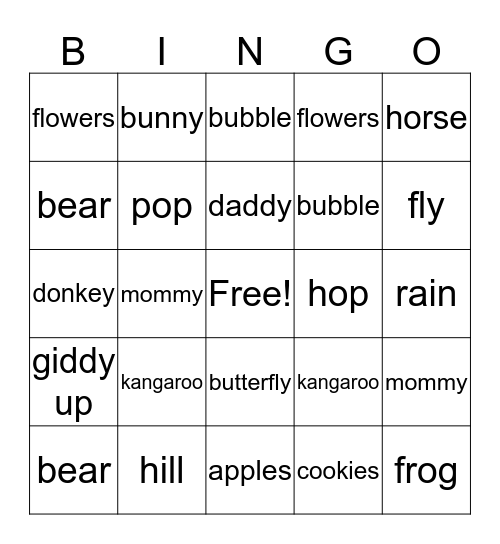 0a Bingo Card