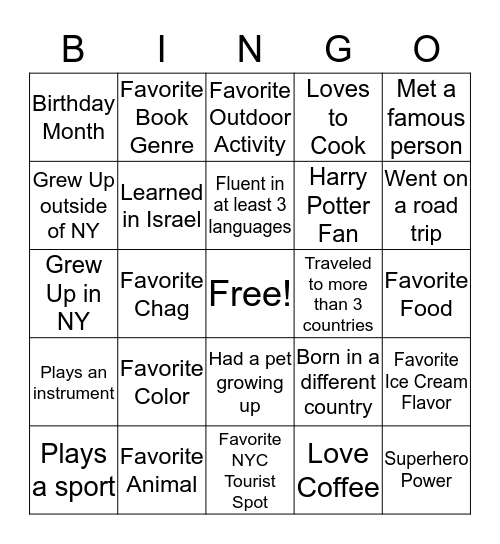 Date Night Bingo Card