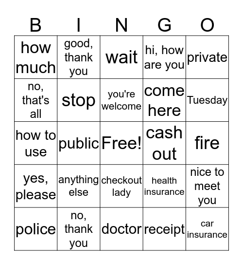 Bingo 7 Bingo Card