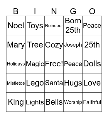Christmas Bingo Card
