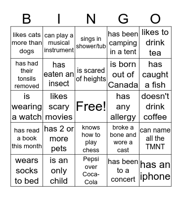 Bingo Card