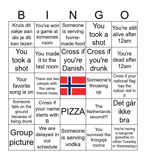 TOUR DE CHAMBRE 2.0 BINGO Card