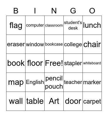 The Classroom Bingo Card