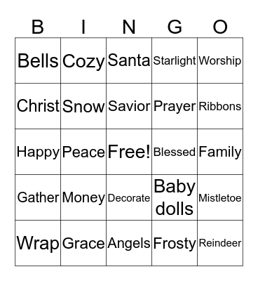 Christmas Bingo Card