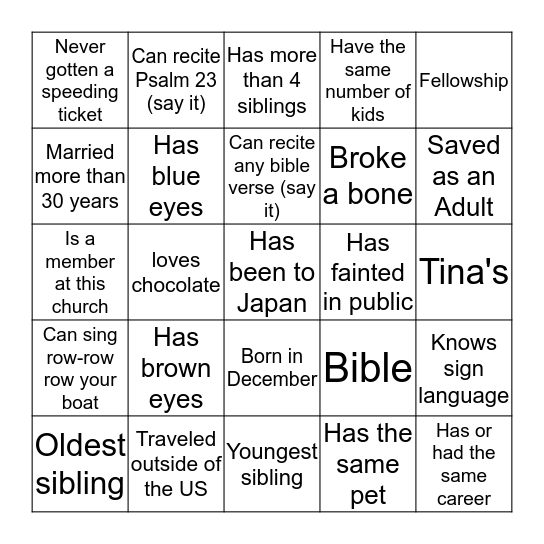Bingo Card