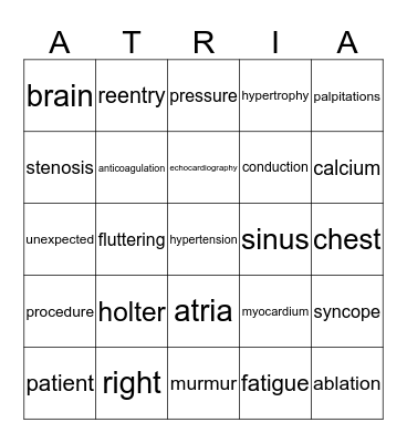 Phase II Bingo Card