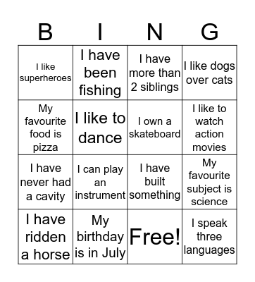 Get to know your brownies and sparks Bingo Card