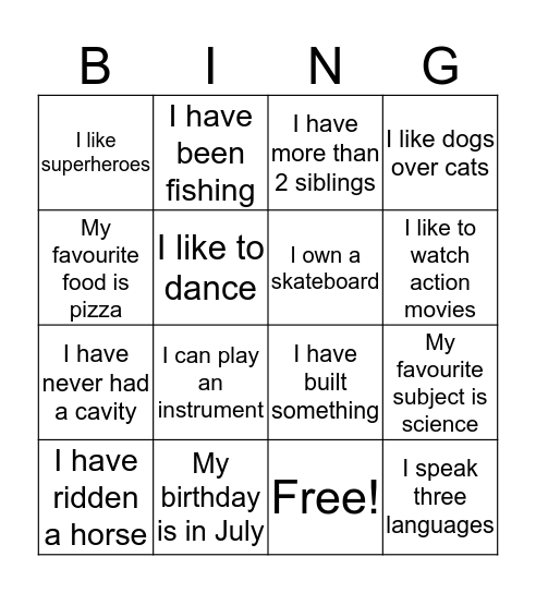 Get to know your brownies and sparks Bingo Card