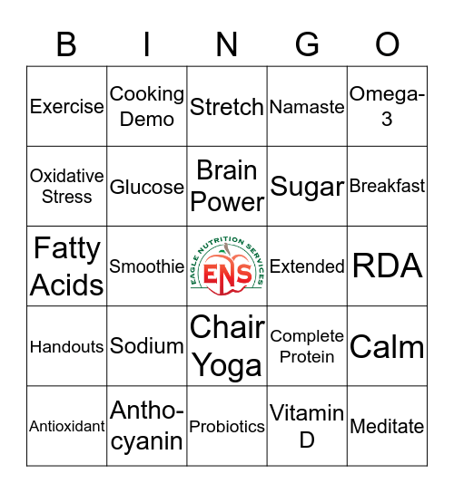 Boost Your Brain Power BINGO! Bingo Card