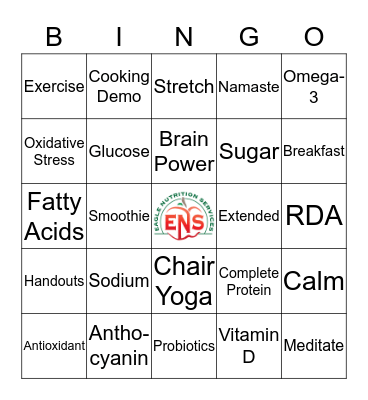 Boost Your Brain Power BINGO! Bingo Card
