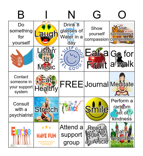 HEALTH & WELLNESS BINGO Card