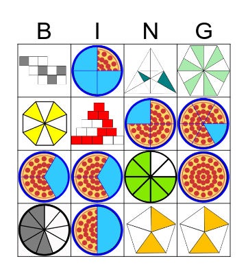 Fraction Bingo Card