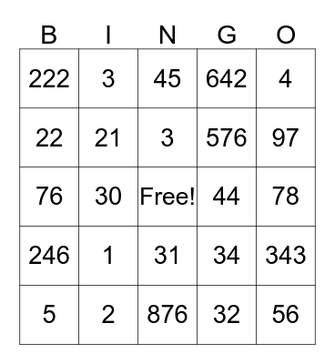 True Colors Bingo Game Bingo Card